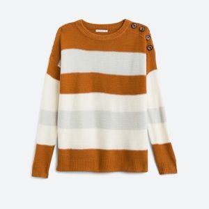 Pink Clover Ribbed Pullover Sweater - M